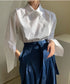 Asymmetric Stripe Patchwork Shirt